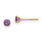 14k Madi K Round Amethyst Post Earrings