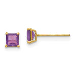 14k Madi K Amethyst Square Post Earrings