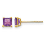 14k Madi K Square Amethyst Post Earrings