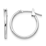 14k White Gold Madi K 1.25x Hoop Earrings