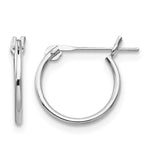 14k White Gold Madi K 1x Hoop Earrings