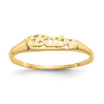 14k Madi K BABY Script Size 2 Ring