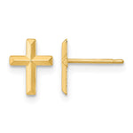 14k Madi K Polished 3-D Cross Post Earrings
