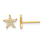 14k Madi K CZ Starfish Post Earrings