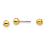 14k Madi K Polished Reversible Ball Earrings