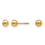 14k Madi K Polished Reversible Ball Screwback Post Earrings