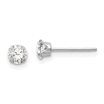 14k White Gold Madi K CZ Post Earrings