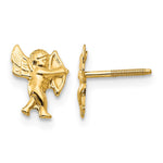 14k Madi K Polished Cupid Childrens Screwback Earrings