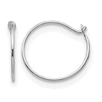 14k White Gold Madi K Small 1x Endless Hoop Earrings