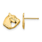 14k Madi K Polished Horse Head Childrens Post Earrings