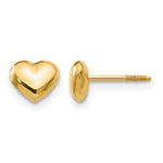 14k Madi K Small Puffed Heart Screwback Post Earrings