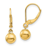 14k Madi K Dangle Bead Leverback Earrings