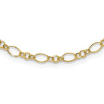 14k Polished Fancy Oval and Round Link Necklace