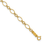 14k Polished Fancy Oval and Round Link Bracelet