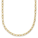 14k Polished Fancy Oval Link Necklace