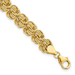 14k Polished Circle Fancy Link Bracelet