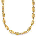 14K Fancy Twisted Oval Link Necklace