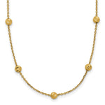 14K Diamond-cut Beads Station Necklace