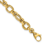 14k Polished Fancy Double Link Bracelet