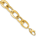 14k Polished Fancy Cable Link Bracelet