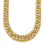 14k Polished Fancy Graduated Curb Chain Necklace