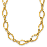 14k Fancy Oval and Twisted Link Necklace