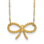 14k Polished Bow Necklace