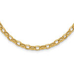 14k Polished Fancy Oval Link Necklace