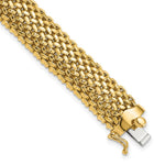 14k Polished Mesh Bracelet
