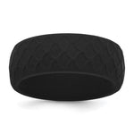 Silicone Black Fish Scale Pattern Band