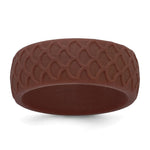 Silicone Metallic Bronze Fish Scale Pattern Band