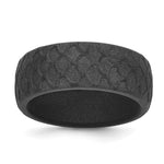 Silicone Dark Gray Fish Scale Pattern Band