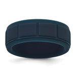 Silicone Dark Blue Grid Pattern Band
