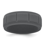 Silicone Dark Gray Grid Pattern Band