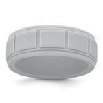 Silicone Light Gray Grid Pattern Band