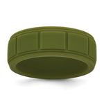 Silicone Olive Green Grid Pattern Band