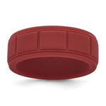 Silicone Dark Red Grid Pattern Band