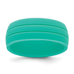 Silicone Aqua Blue Grooved Band
