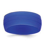 Silicone Blue Grooved Band