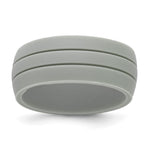 Silicone Light Gray Grooved Band