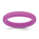 Silicone Purple Ridged Edge Band