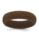 Silicone Brown Wood Grain Pattern Band