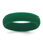 Silicone Hunter Green Wood Grain Pattern Band