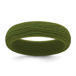 Silicone Olive Green Wood Grain Pattern Band