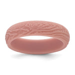 Silicone Rose Pink Wood Grain Pattern Band