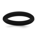 Silicone Black Round Band