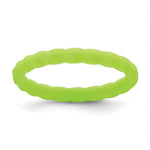 Silicone Bright Green Braided Band