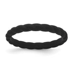 Silicone Black Braided Band