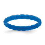Silicone Blue Braided Band