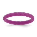 Silicone Dark Purple Braided Band